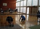 Bild zeigt 2 Torballteams welche sich soeben auf dem Spielfeld bereitmachen