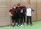 Bild zeigt unser Torballteam mit Peter, Harald, Christian und Trainer Erich Geyer